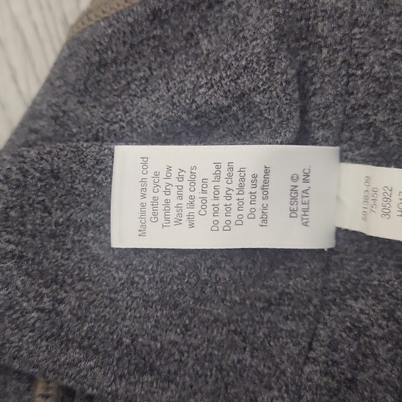 🛍Athleta Womens S Grey Contrast Stitch Capri Leggins Active‎ Stretch Workout - Picture 6 of 8